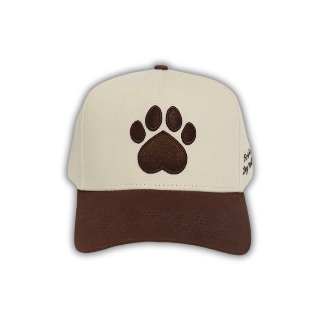 Dog Lover Logo Hat | Cream & Brown