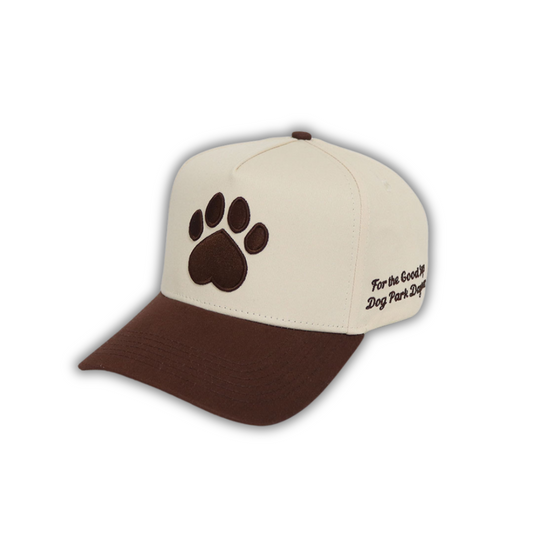 Dog Lover Logo Hat | Cream & Brown