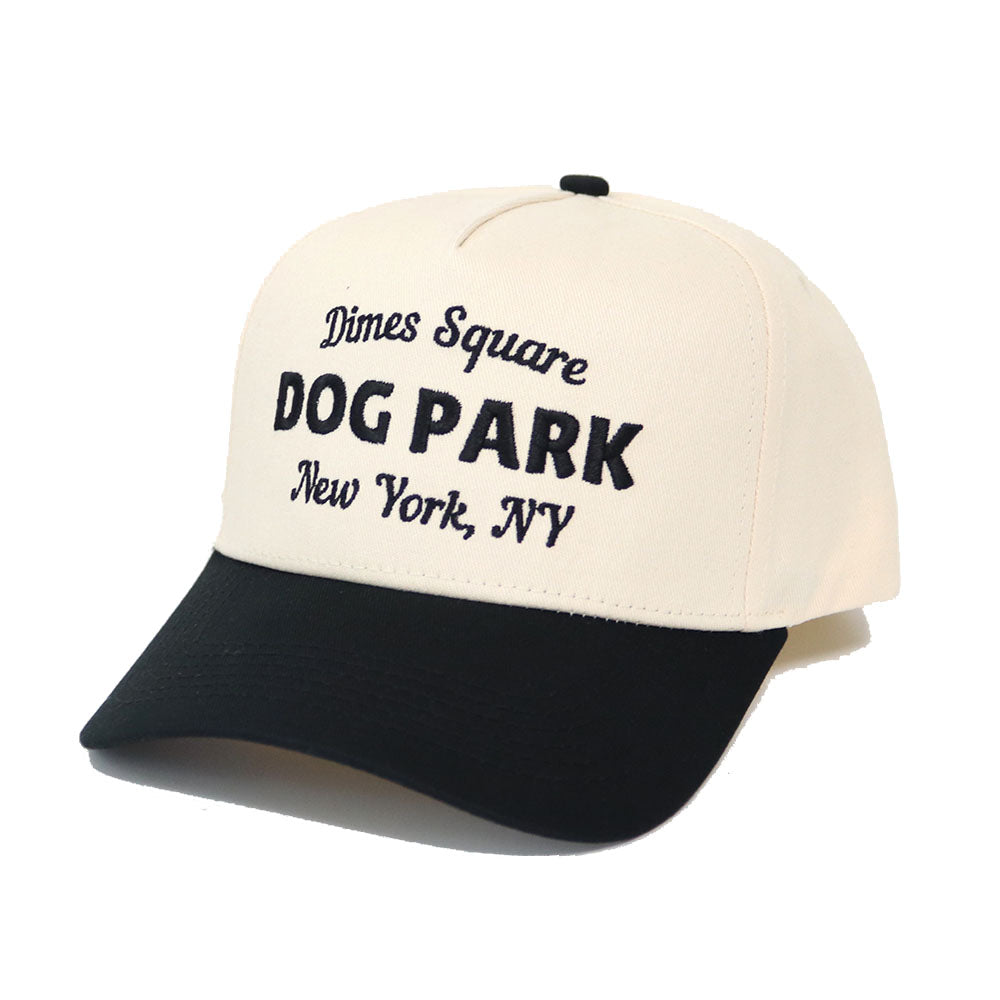 Dimes Square Dog Park Hat | Cream & Black