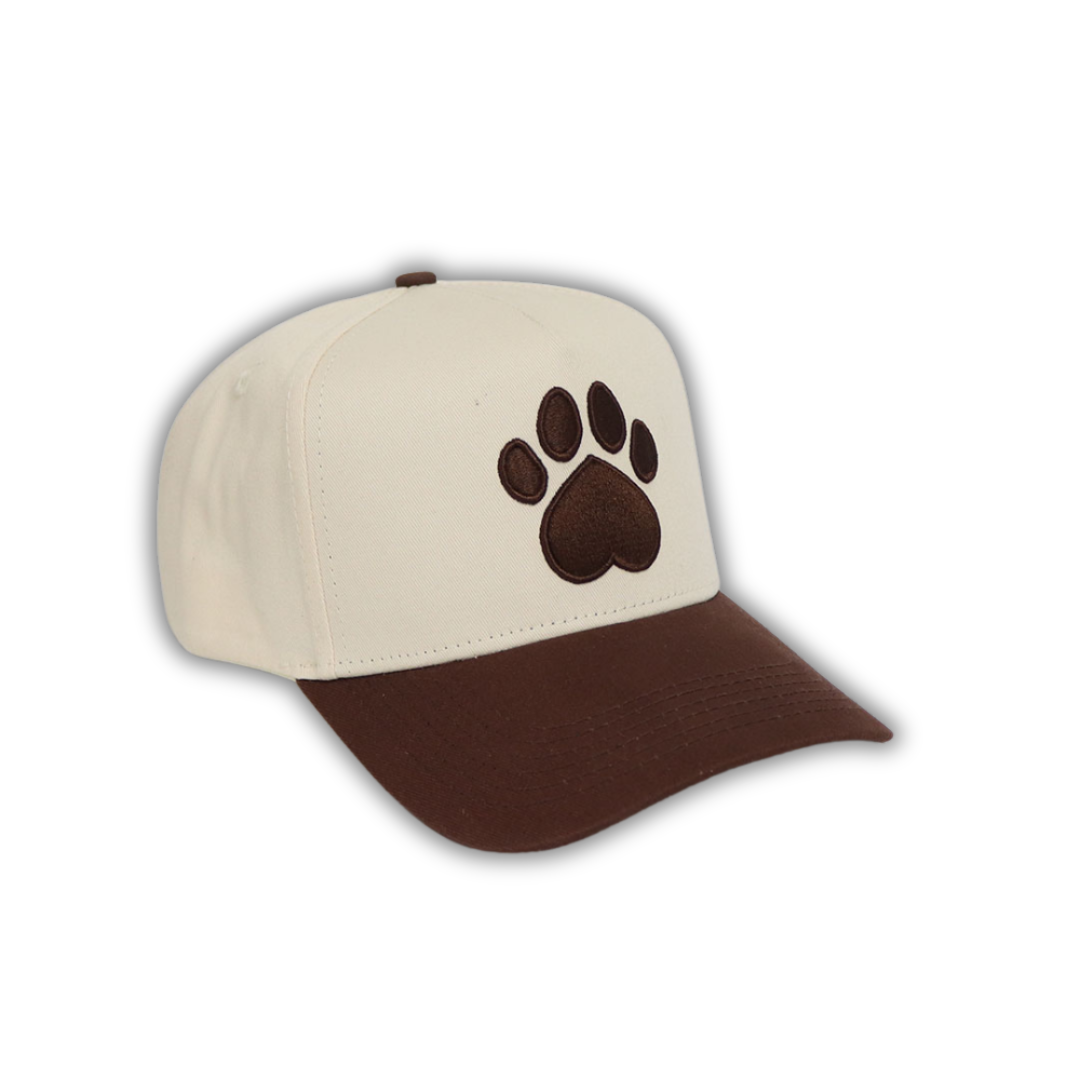 Dog Lover Logo Hat | Cream & Brown