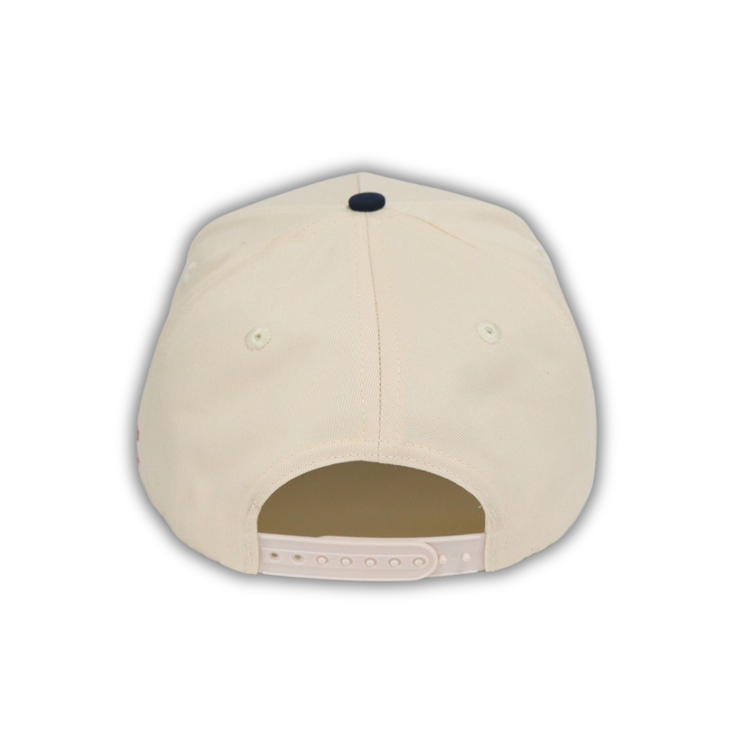 Dog Lover Logo Hat | Cream, Navy & Red