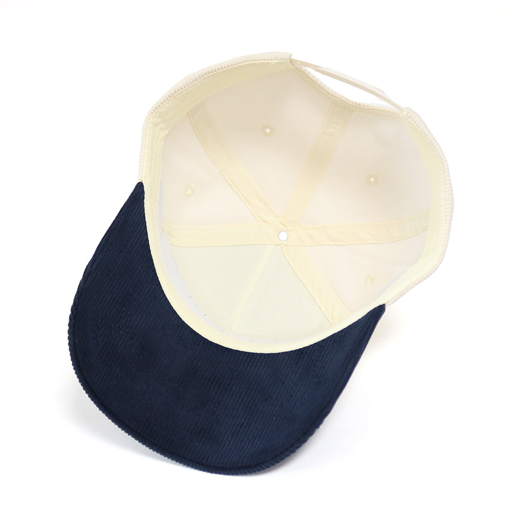 Dog Lover Corduroy Hat | Cream & Navy
