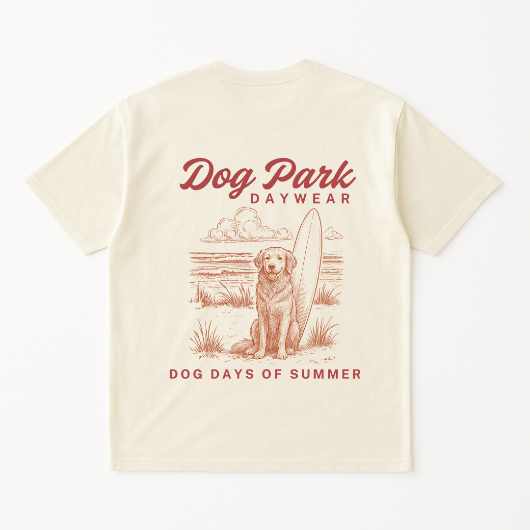 Dog Days Surf Oversized T-Shirt | Cream