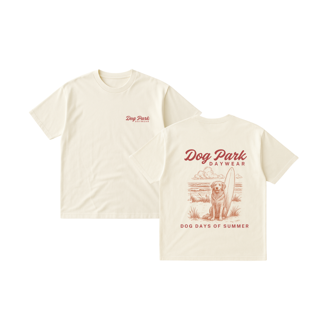 Dog Days Surf Oversized T-Shirt | Cream