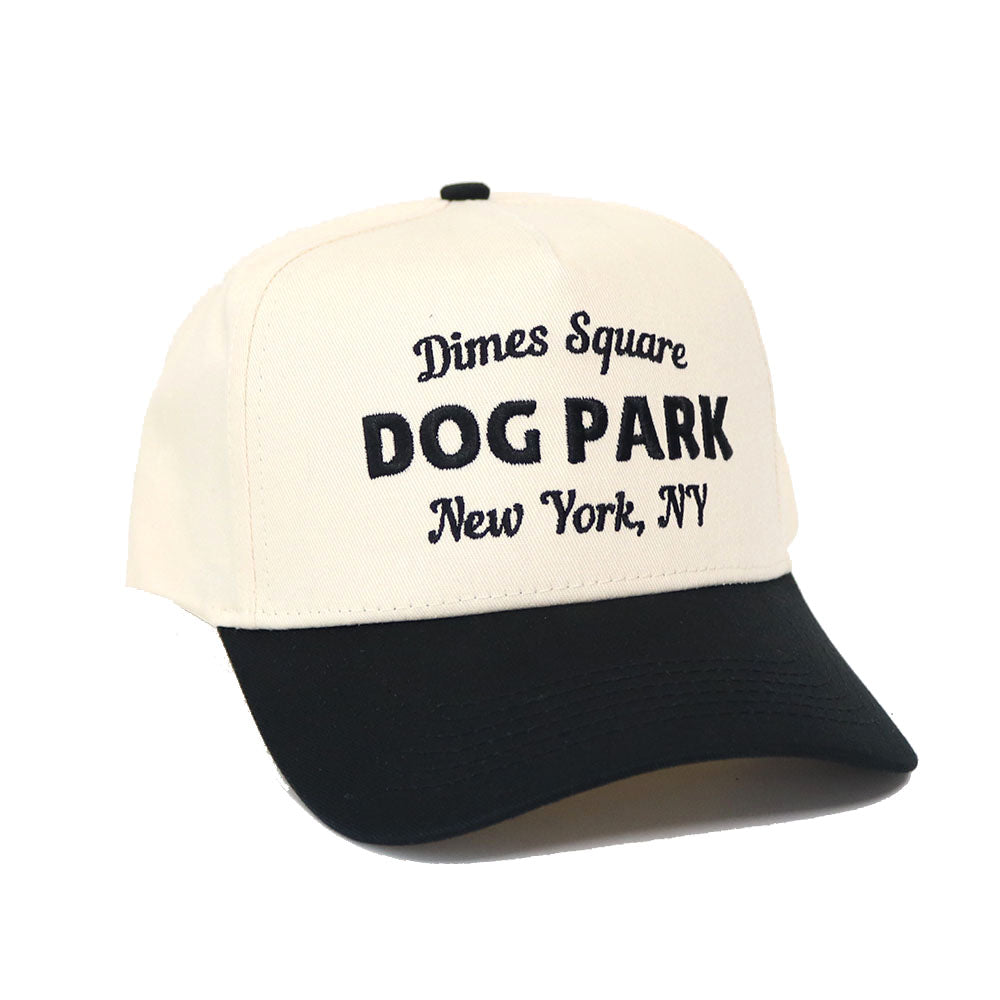 Dimes Square Dog Park Hat | Cream & Black