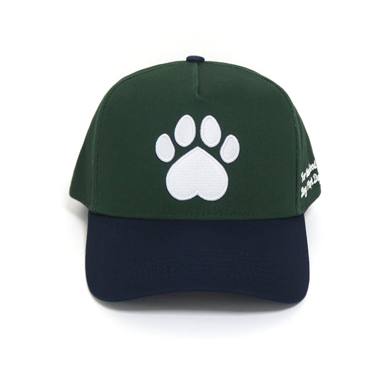 Dog Lover Logo Hat | Green, Navy and White