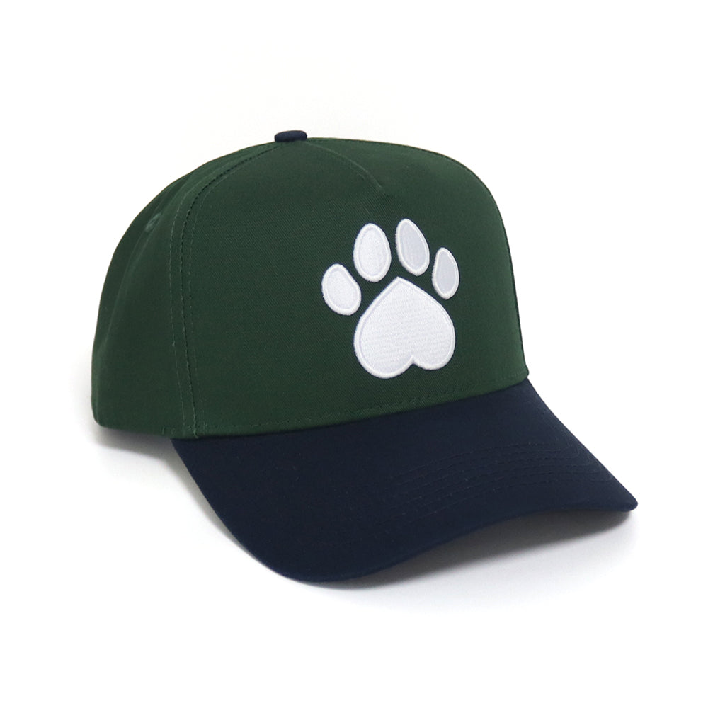 Dog Lover Logo Hat | Green, Navy and White
