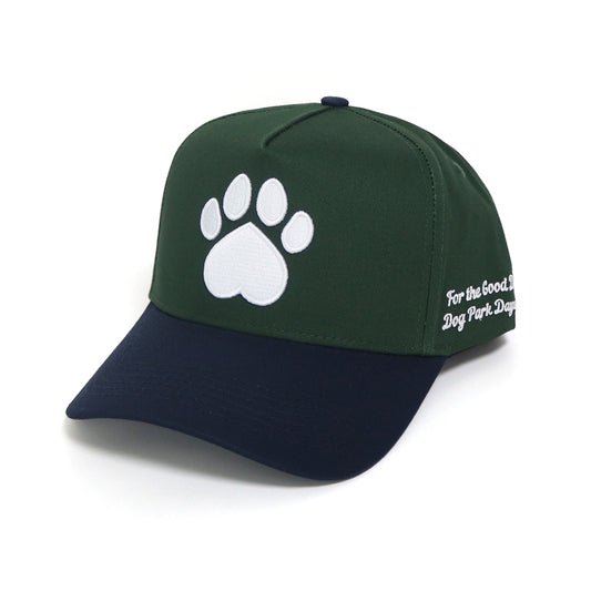 Dog Lover Logo Hat | Green, Navy and White